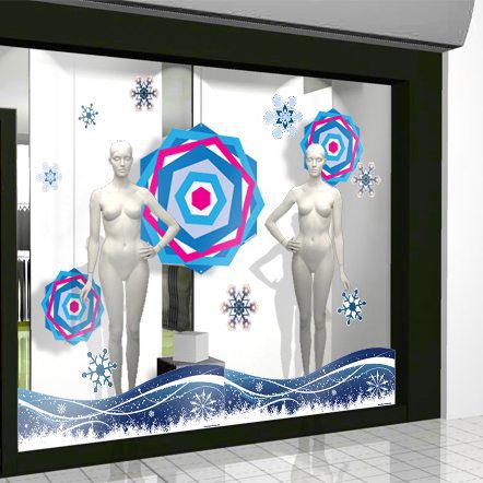 decoration de vitrines d'hiver