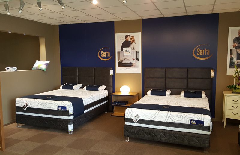 Cadre textile pour PLV marque Serta